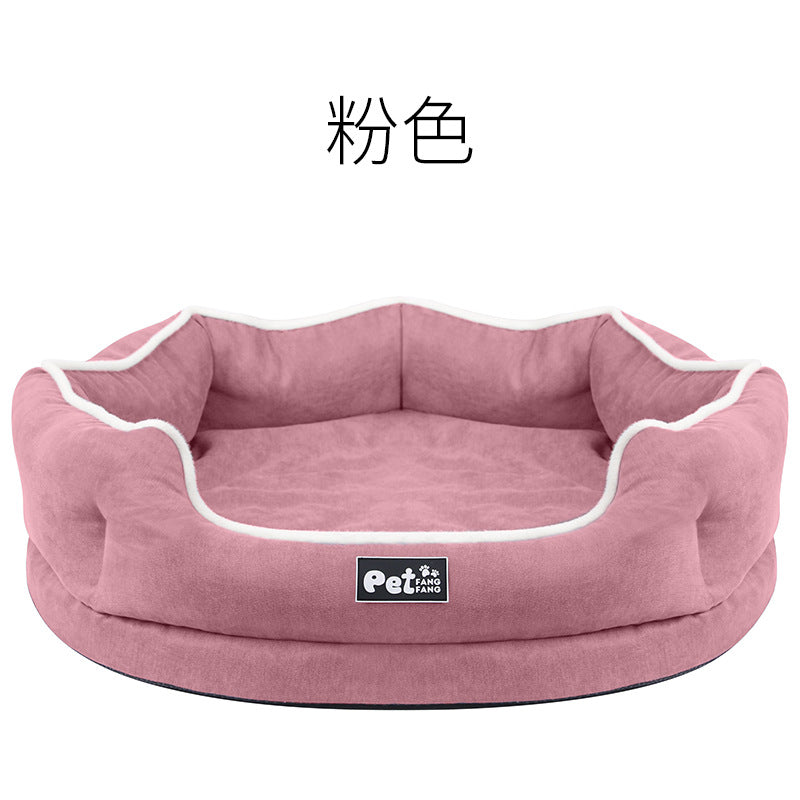 Factory direct sales 2019 new products memory foam removable and washable velvet pet bed pet mattress kennel cat bed