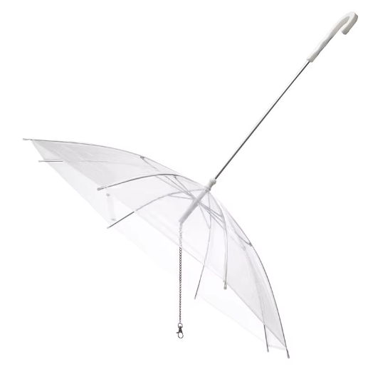 Pet walking transparent umbrella