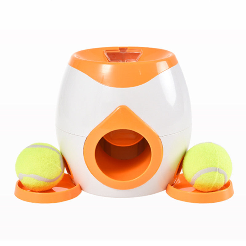 Cross-border new dog tennis food reward machine dog interactive training intelligent automatic food leaker pet toy