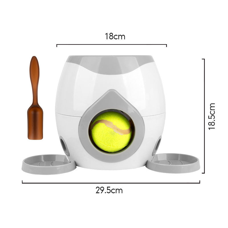 Cross-border new dog tennis food reward machine dog interactive training intelligent automatic food leaker pet toy