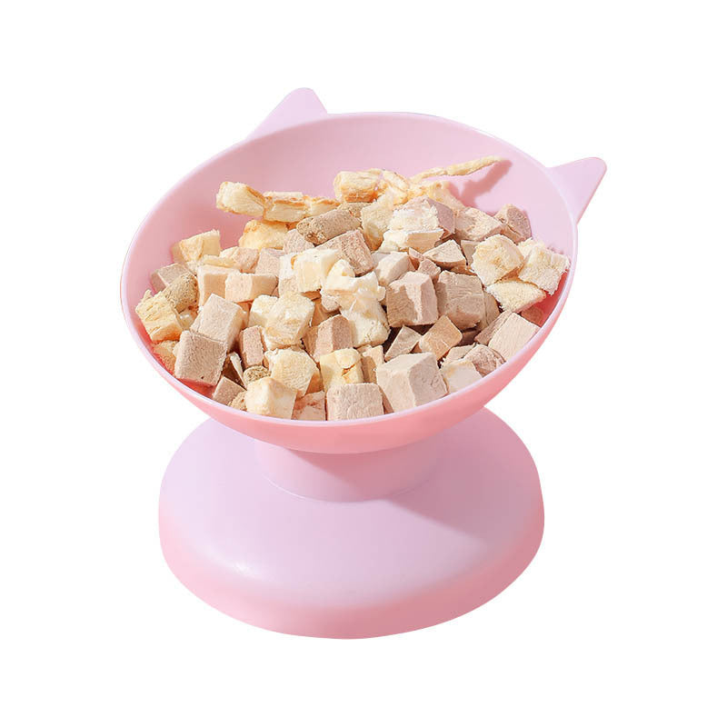Cute cat bowl tilted high-legged neck cat bowl dog bowl drinking water pet bowl food bowl small cat and dog high-legged bowl