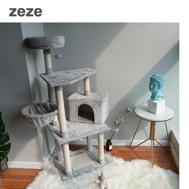 zeze cat climbing frame cat litter cat tree one large cat shelf cat supplies does not occupy land cat scratching post cat supplies