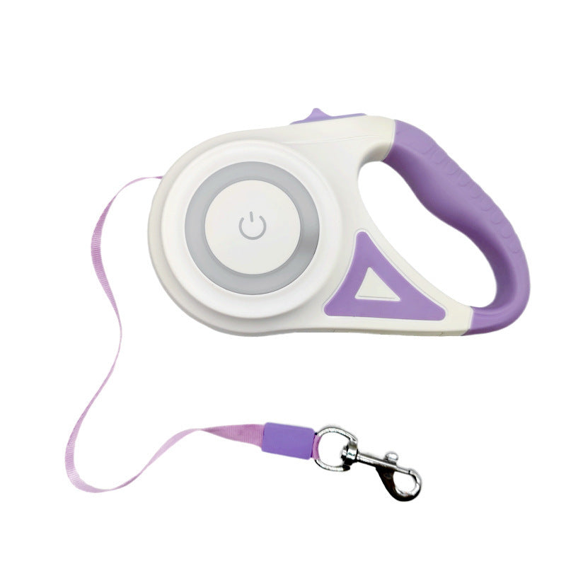 LED luminous rope automatic retractable dog leash