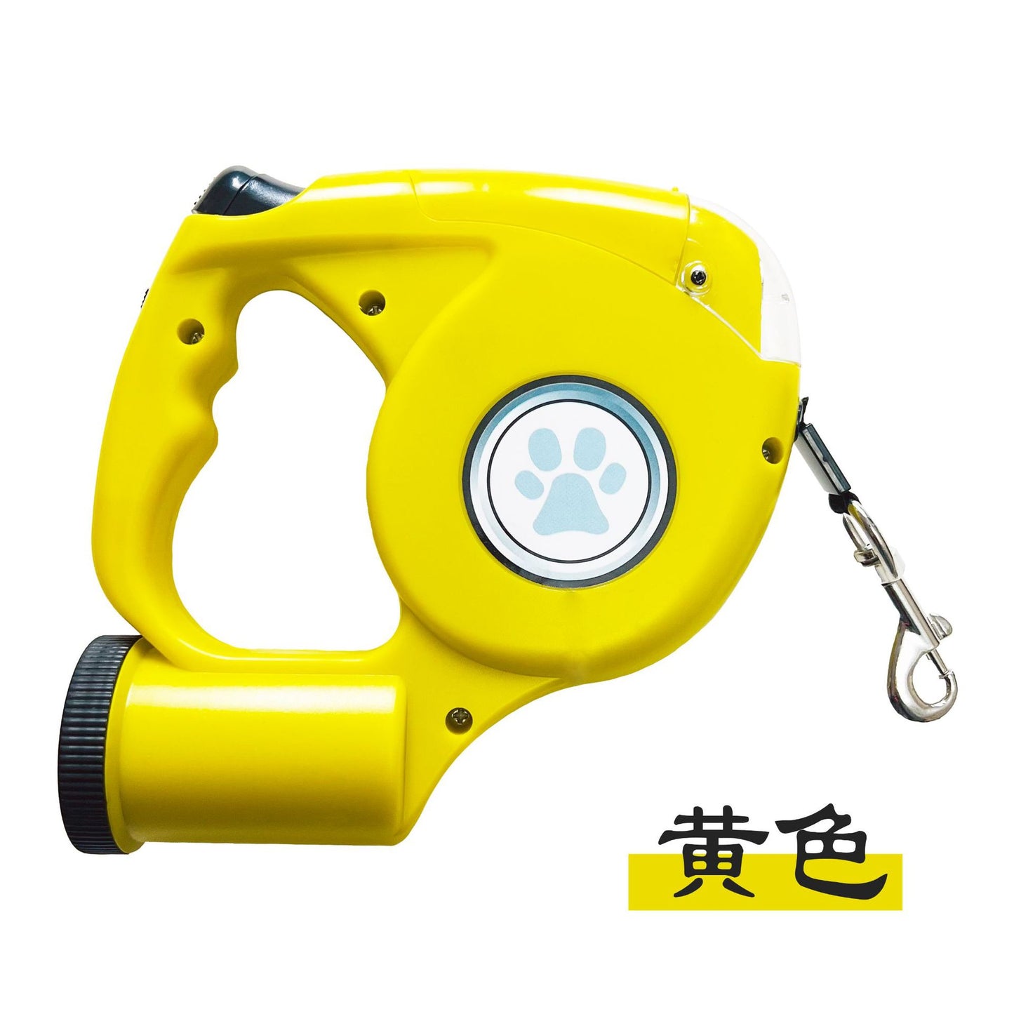 Leash with belt and light