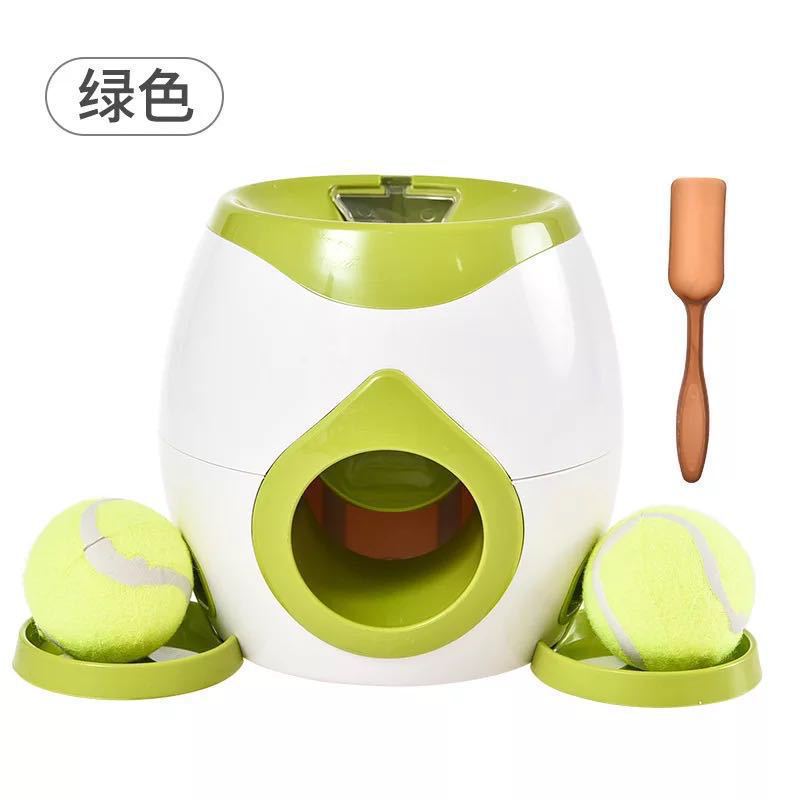 Cross-border new dog tennis food reward machine dog interactive training intelligent automatic food leaker pet toy