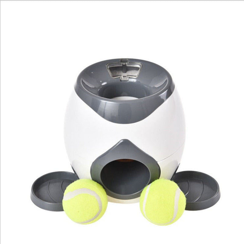 Cross-border new dog tennis food reward machine dog interactive training intelligent automatic food leaker pet toy