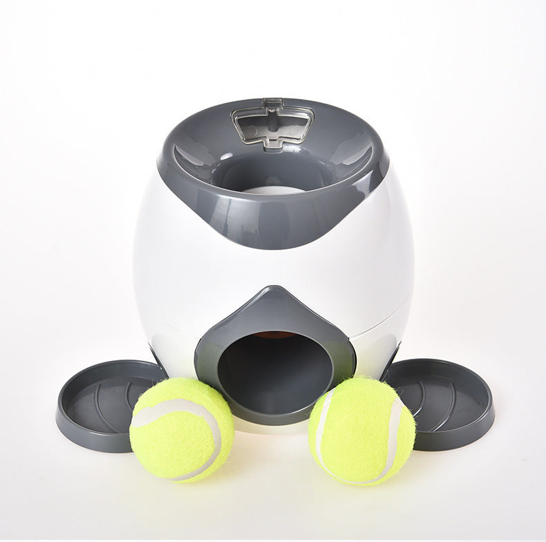 Cross-border new dog tennis food reward machine dog interactive training intelligent automatic food leaker pet toy
