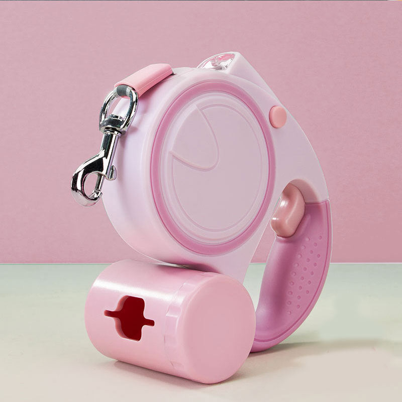 Dog leash with light automatic retractable