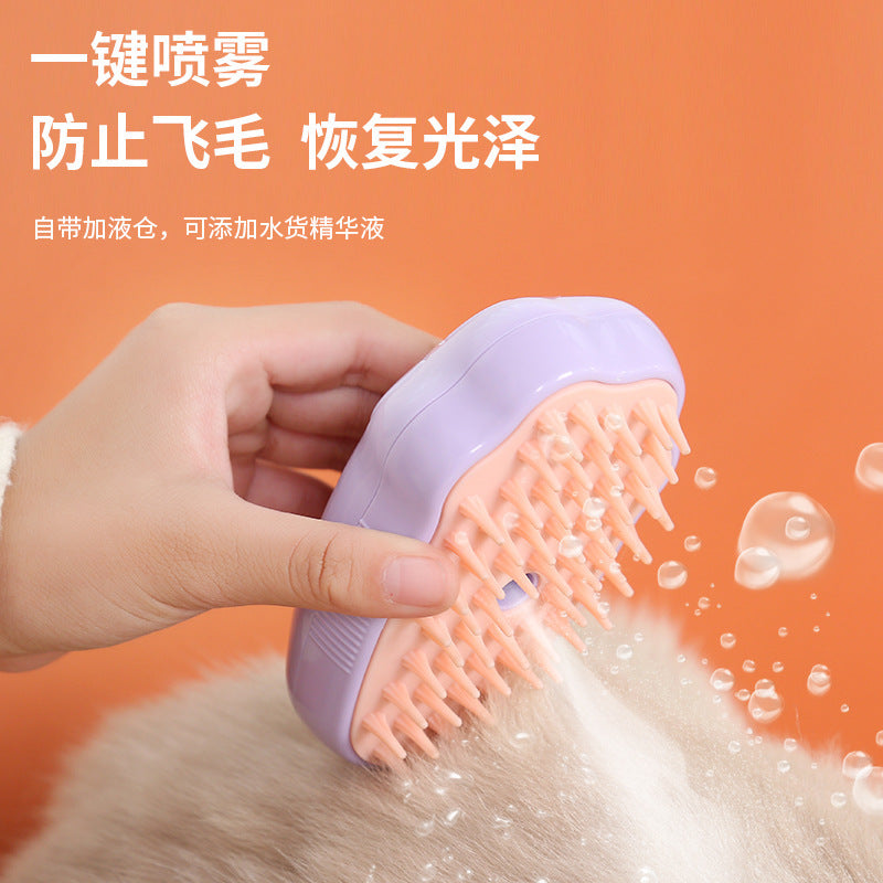 Cross-border hot-selling pet spray massage comb for dogs and cats to remove loose hair steam comb to remove loose hair without bathing cat comb