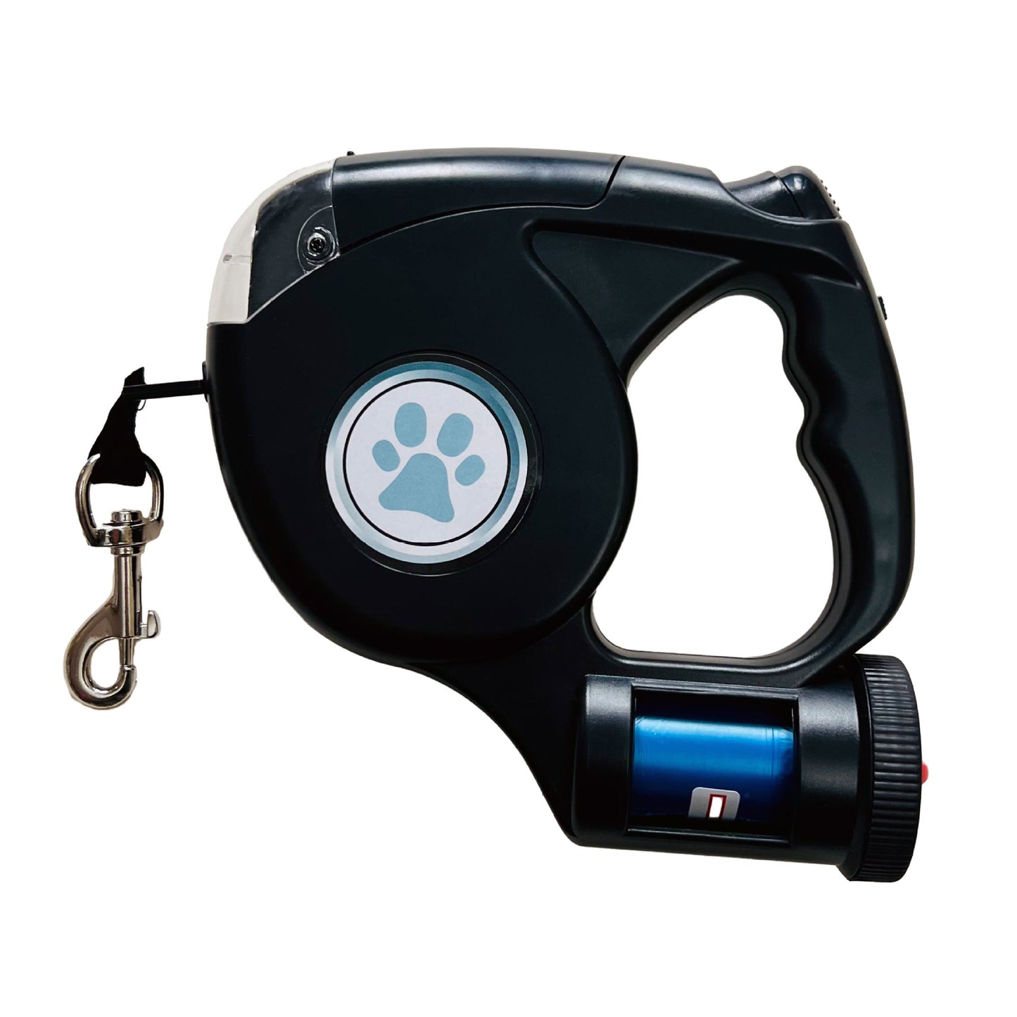 Leash with belt and light