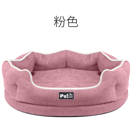 Factory direct sales 2019 new products memory foam removable and washable velvet pet bed pet mattress kennel cat bed