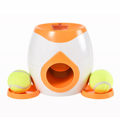 Cross-border new dog tennis food reward machine dog interactive training intelligent automatic food leaker pet toy