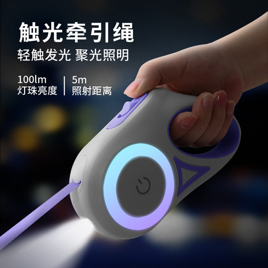 LED luminous rope automatic retractable dog leash