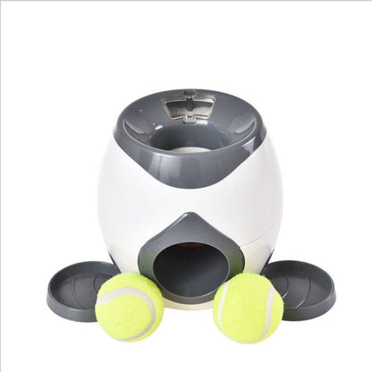 Cross-border new dog tennis food reward machine dog interactive training intelligent automatic food leaker pet toy