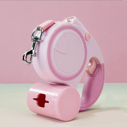 Dog leash with light automatic retractable